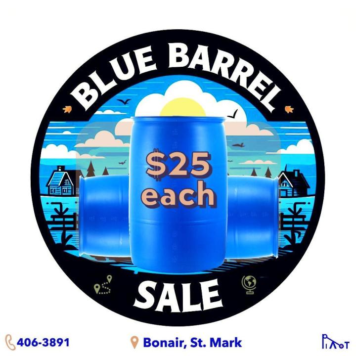 Blue Barrel sale $25